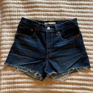 Levi’s high rise denim shorts